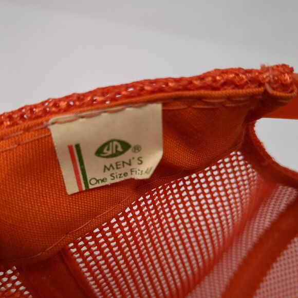 Yellow Snapback Trucker Hat Orange OS Adjustable Mesh Back 6 Panel YoungAn - Picture 8 of 8